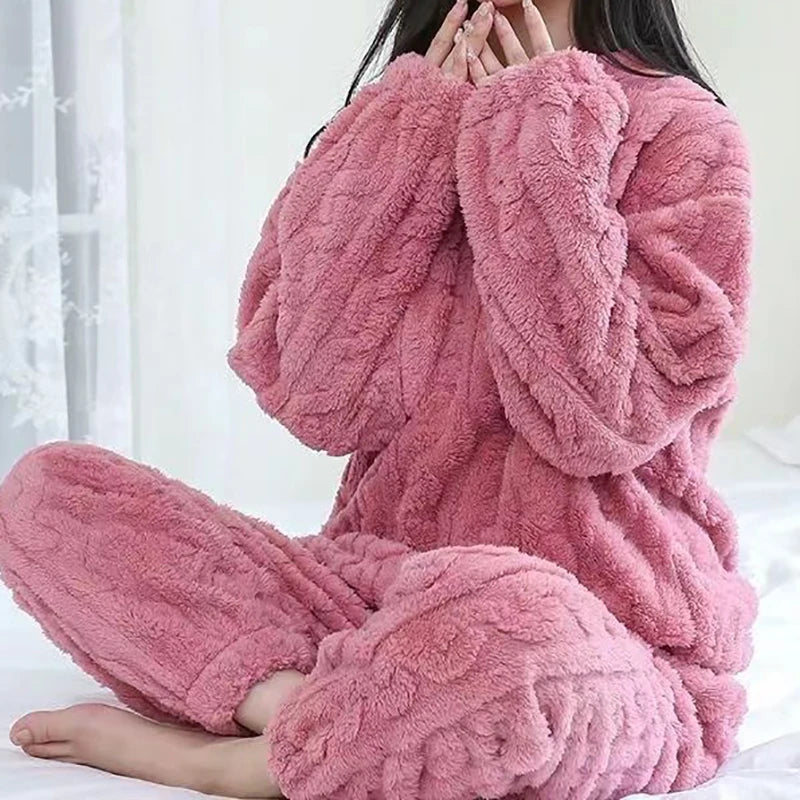 Varme Vinter Pyjamas Sæt - Dame